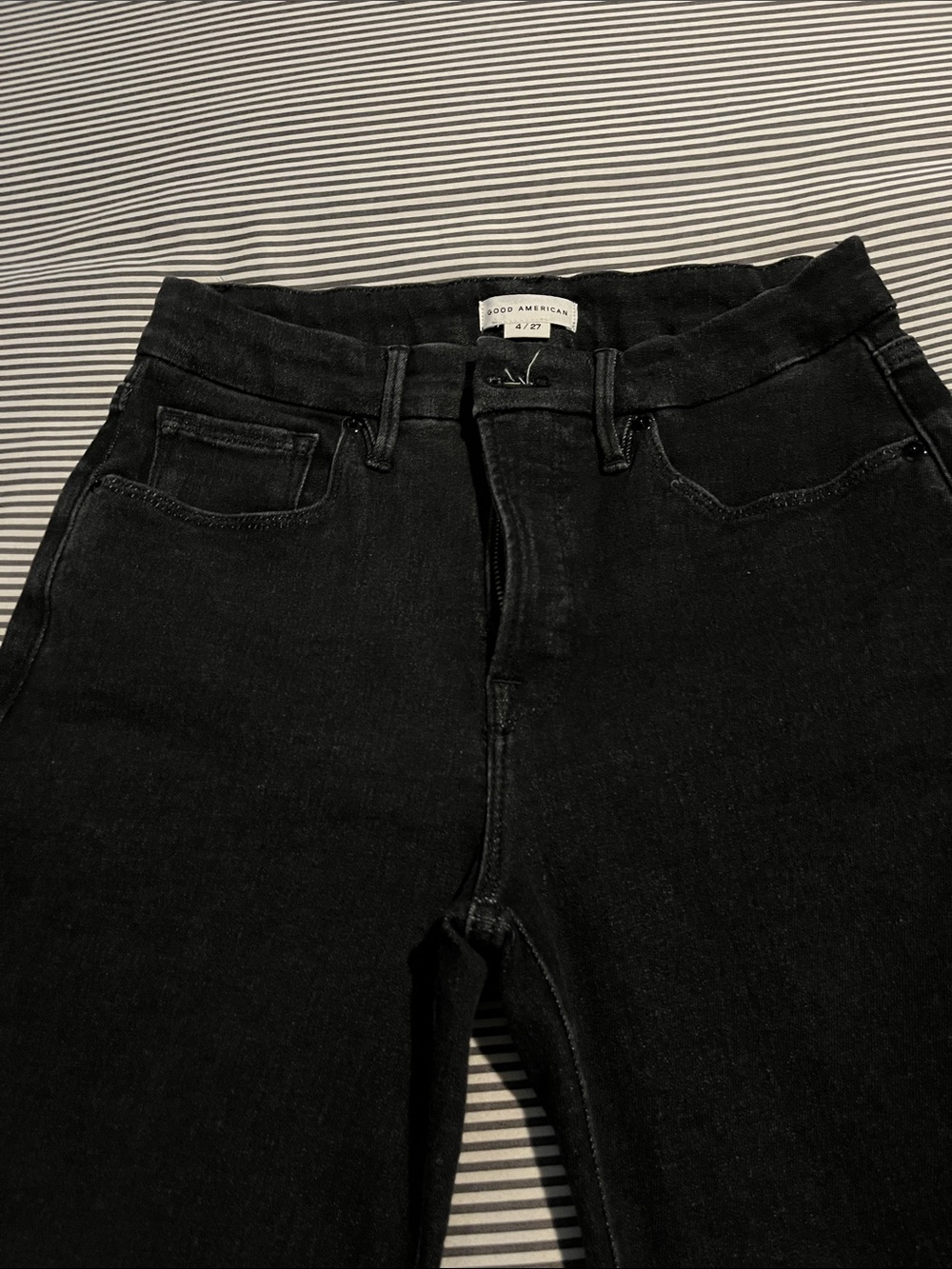 Good American black jeans, size 4/27. Great shape.